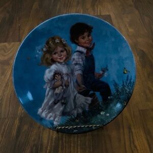 Decorative Plate with Children Illustration